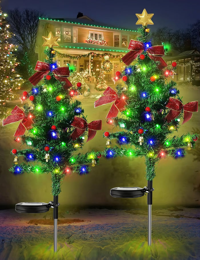 đSolar Christmas Trees Lights Outdoor Decoration Waterproof