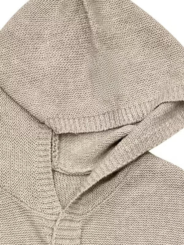 š„Last Day Promotion 60% OFF +š„FREESHIPPINGš„ Women's Plain Chunky Open Front Long Sleeve Hooded Knitting Cardigan