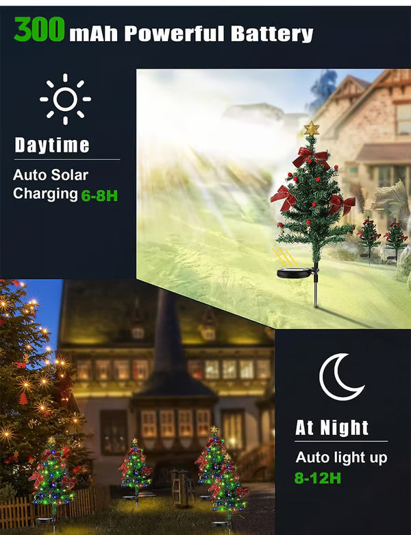 đSolar Christmas Trees Lights Outdoor Decoration Waterproof
