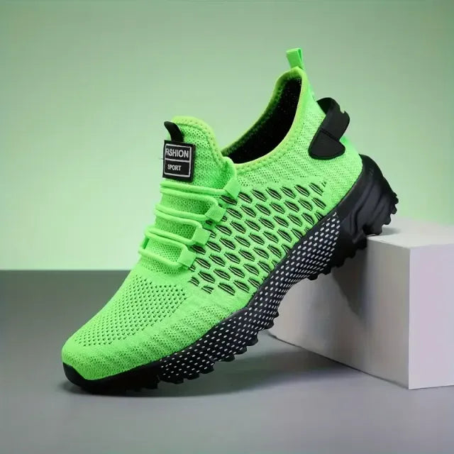 🔥Hot Sale - 60% OFF🔥Yellow High-Top Performance Athletic Sneakers - Breathable Mesh