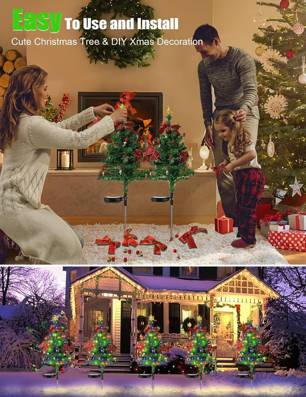 đSolar Christmas Trees Lights Outdoor Decoration Waterproof