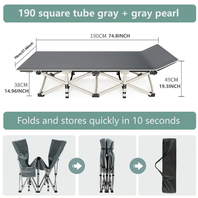 🔥HOT SALE-49% OFF🔥+🔥FREESHIPPING🔥 Metal Comfortable Outdoor Folding Bed