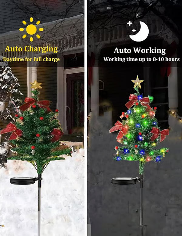 đSolar Christmas Trees Lights Outdoor Decoration Waterproof
