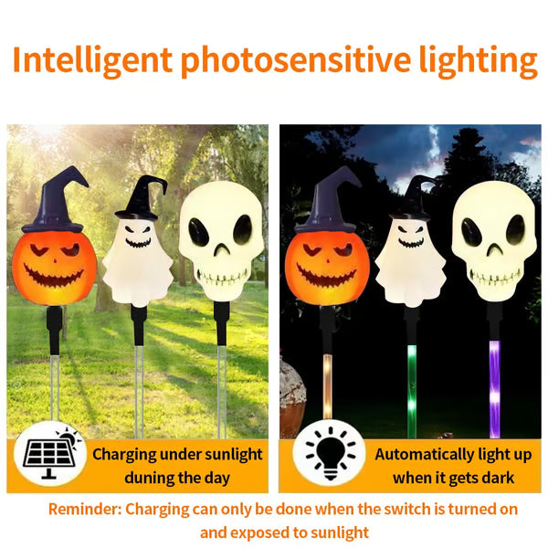 🎉Last Day Promotion 50% OFF + FREESHIPPING🔥 👻🎁6-Pack LED Solar Halloween Ground Lights