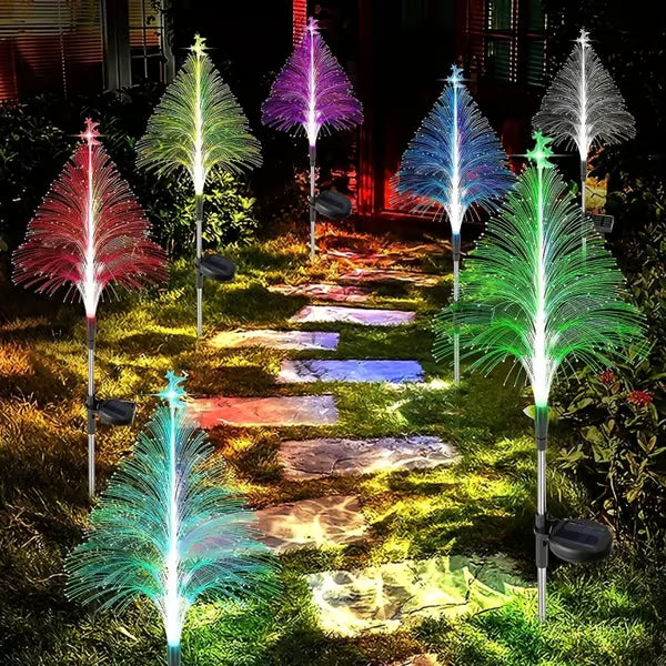 🎁🎄7 Color Changing Solar Christmas Trees Lights