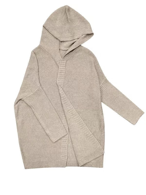 š„Last Day Promotion 60% OFF +š„FREESHIPPINGš„ Women's Plain Chunky Open Front Long Sleeve Hooded Knitting Cardigan