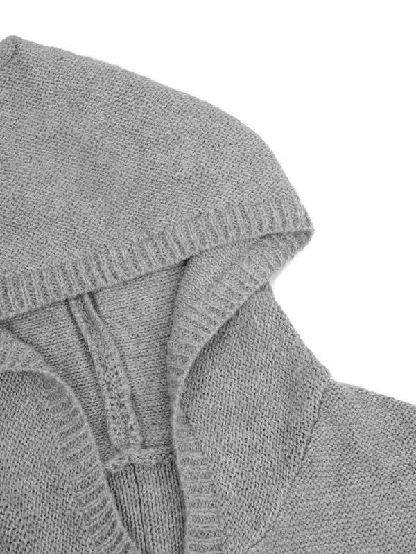 š„Last Day Promotion 60% OFF +š„FREESHIPPINGš„ Women's Plain Chunky Open Front Long Sleeve Hooded Knitting Cardigan