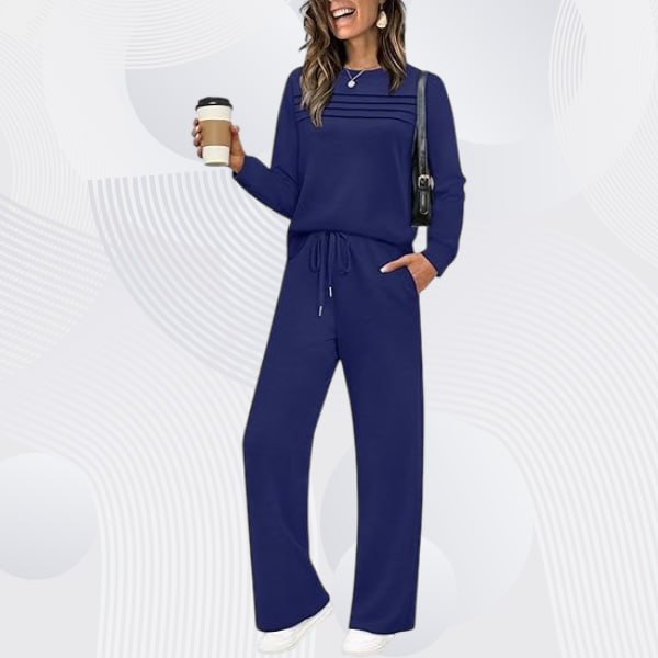 đ„LAST DAY 50% OFFâšWomenâs Crew Neck Lounge Set â Soft Cotton Top & Drawstring Pants