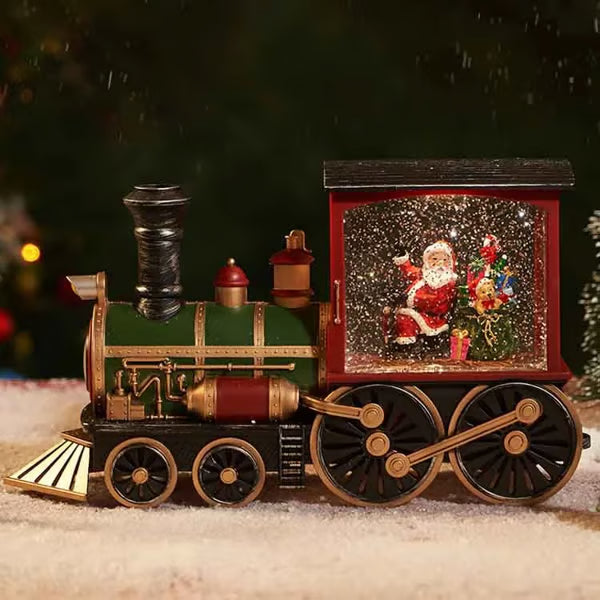 Christmas train with crystal balls