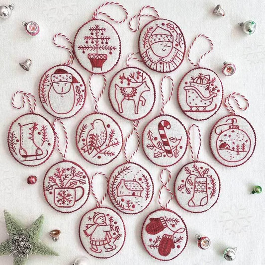 🔥 Hand Embroidery Christmas Ornaments kit