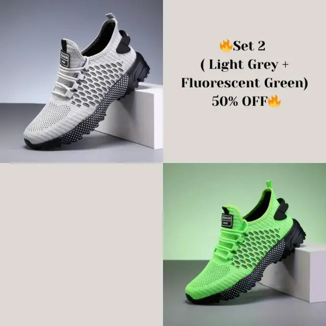 🔥Hot Sale - 60% OFF🔥Yellow High-Top Performance Athletic Sneakers - Breathable Mesh