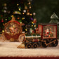 Christmas train with crystal balls