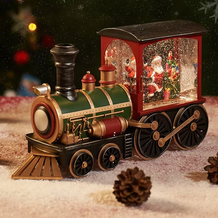 Christmas train with crystal balls