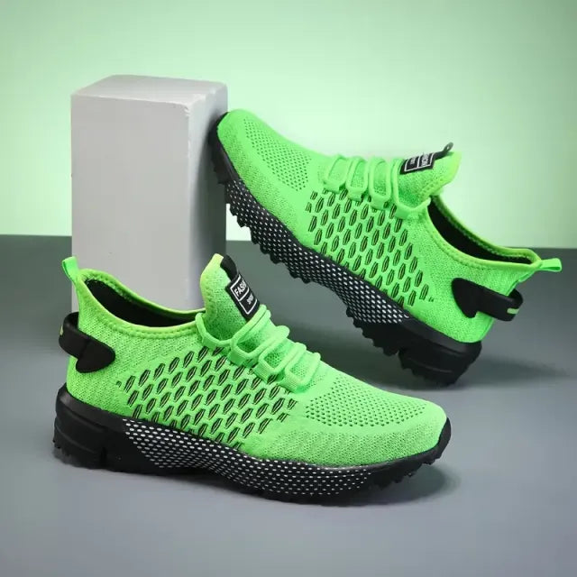 🔥Hot Sale - 60% OFF🔥Yellow High-Top Performance Athletic Sneakers - Breathable Mesh