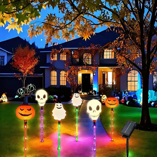 🎉Last Day Promotion 50% OFF + FREESHIPPING🔥 👻🎁6-Pack LED Solar Halloween Ground Lights