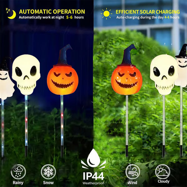 🎉Last Day Promotion 50% OFF + FREESHIPPING🔥 👻🎁6-Pack LED Solar Halloween Ground Lights