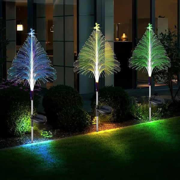 🎁🎄7 Color Changing Solar Christmas Trees Lights