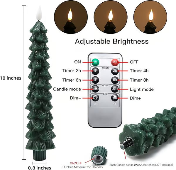 Funtery Flameless Taper Candles 🕯