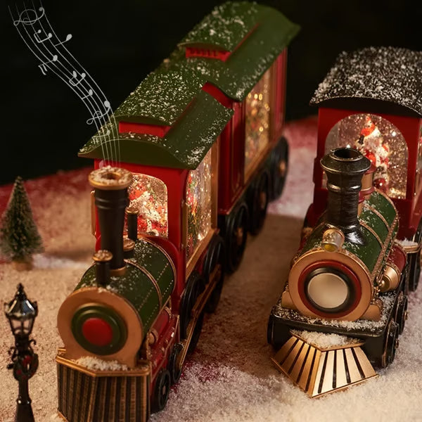 Christmas train with crystal balls