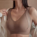 🔥HOT SALE🔥- Women's Ribbed Push Up Adjustable Wireless Bra