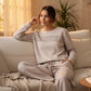 🔥LAST DAY 50% OFF✨Women’s Crew Neck Lounge Set – Soft Cotton Top & Drawstring Pants