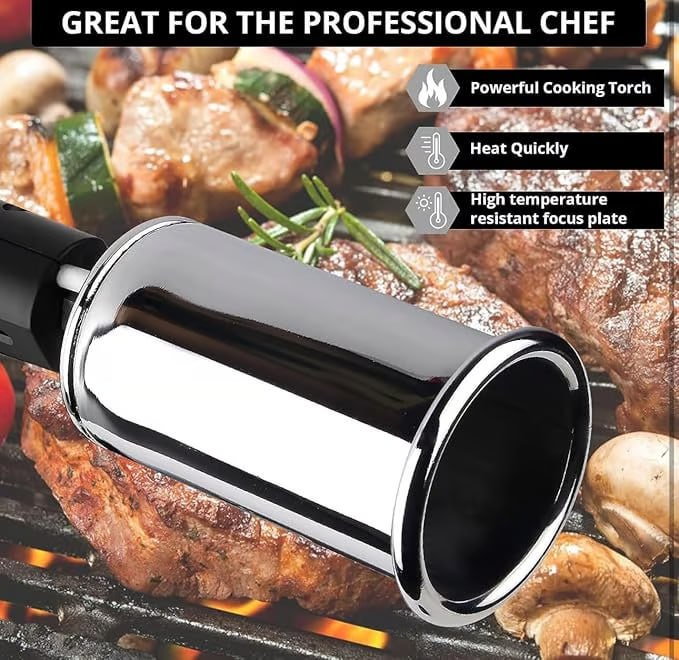 High-temperature torches for outdoor cooking and grilling