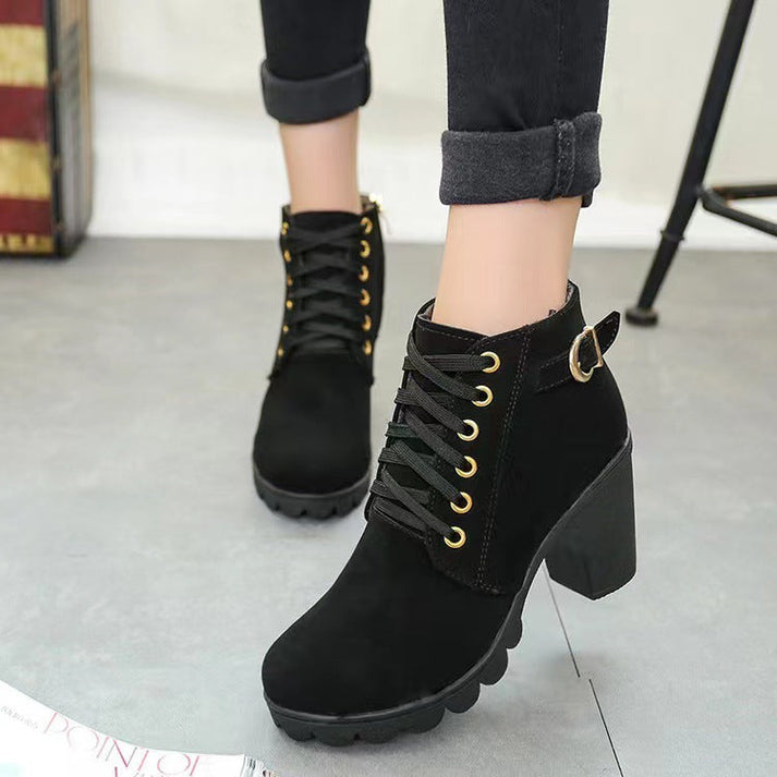 ⏳ 50% Off for a Limited Time ⏰ Women’s Block Heel Boots with Thick Sole 💥