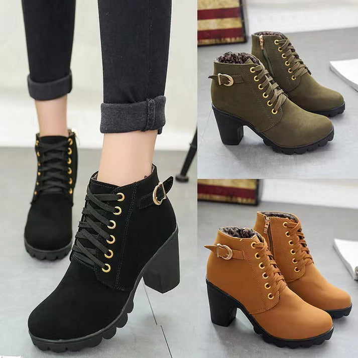 ⏳ 50% Off for a Limited Time ⏰ Women’s Block Heel Boots with Thick Sole 💥